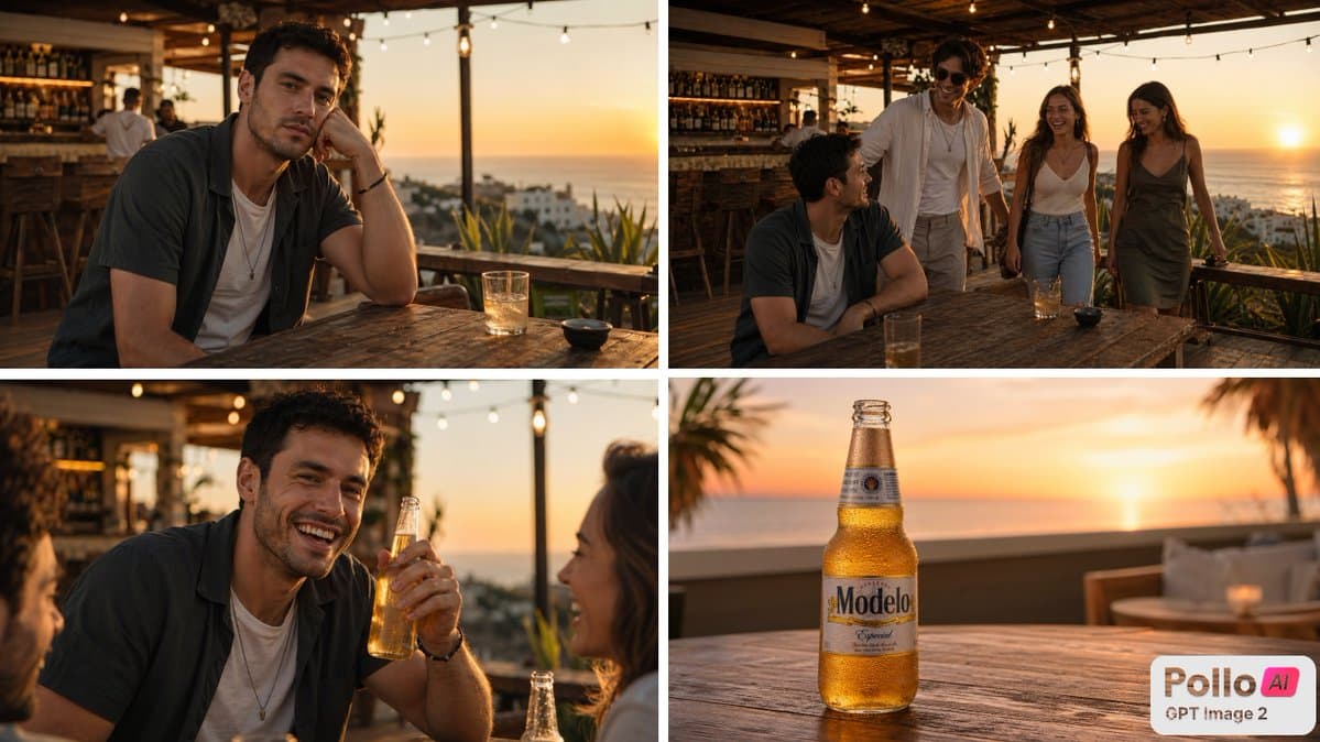 Sunset Beer Ad Storyboard preview image 1