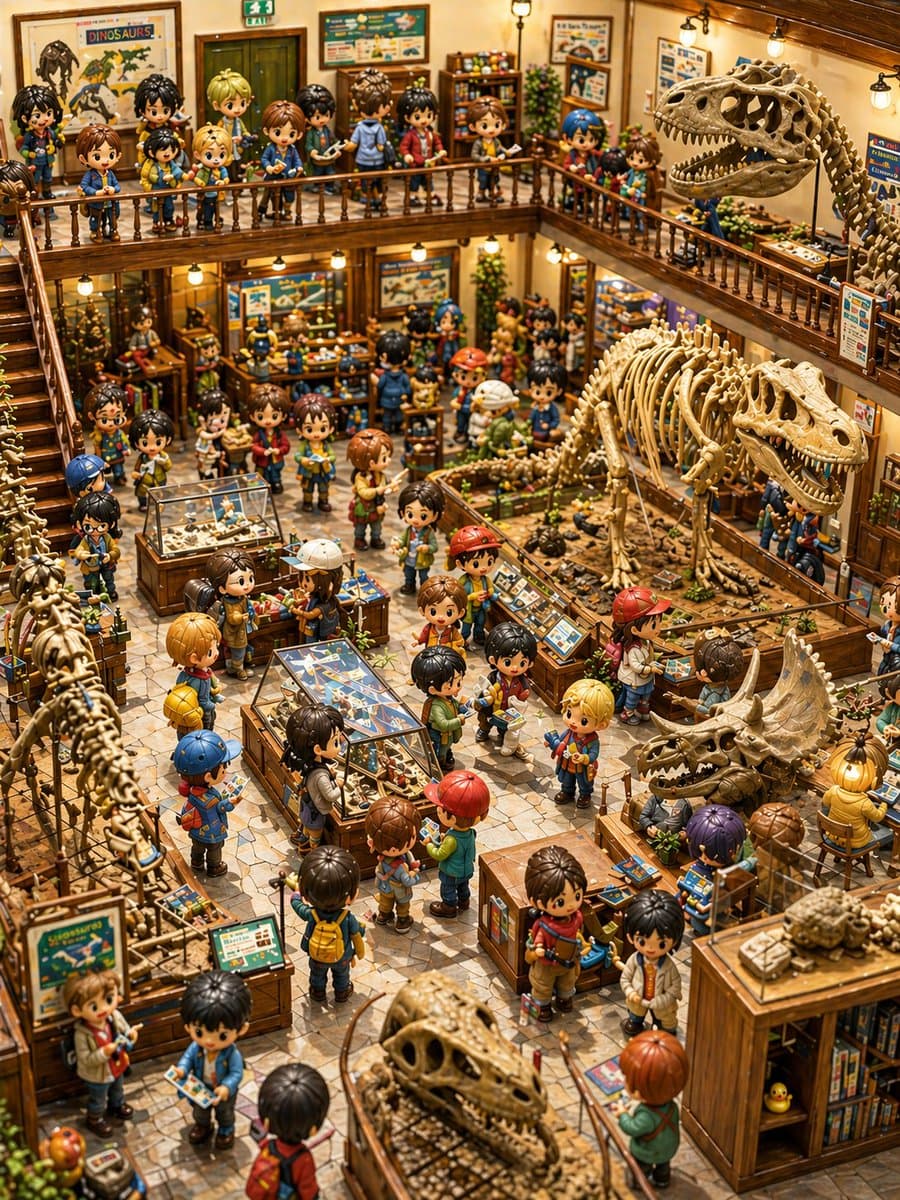 Chibi Dinosaur Museum Diorama preview image 1