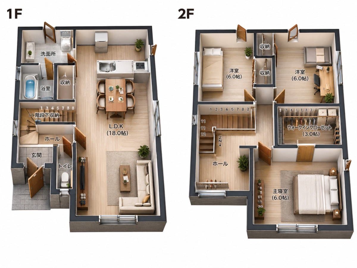 2D Floor Plan to 3D Real Estate Render preview image 1