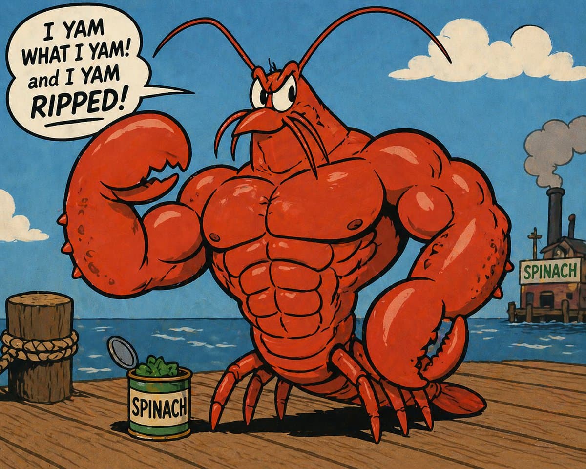 Muscle Lobster Spinach Comic preview image 1