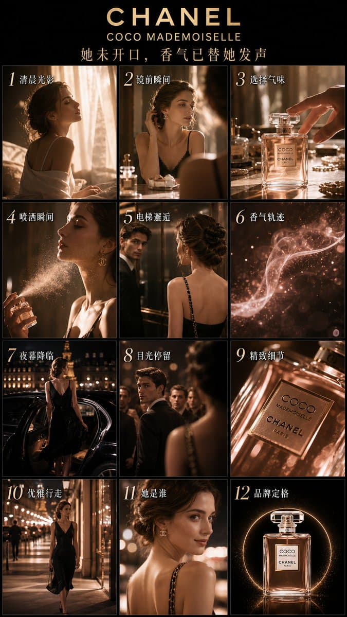 Luxury Perfume Advertising Storyboard preview image 1