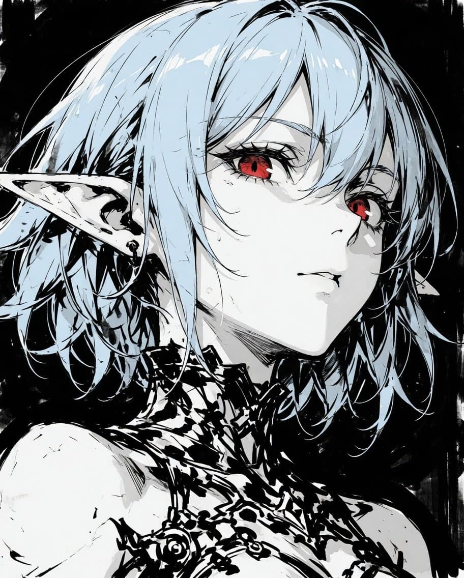 Censored Elf Cyborg Portrait preview image 1