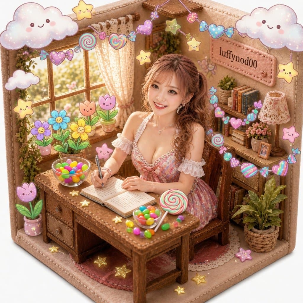 Cozy Pastel Miniature Writing Room preview image 2
