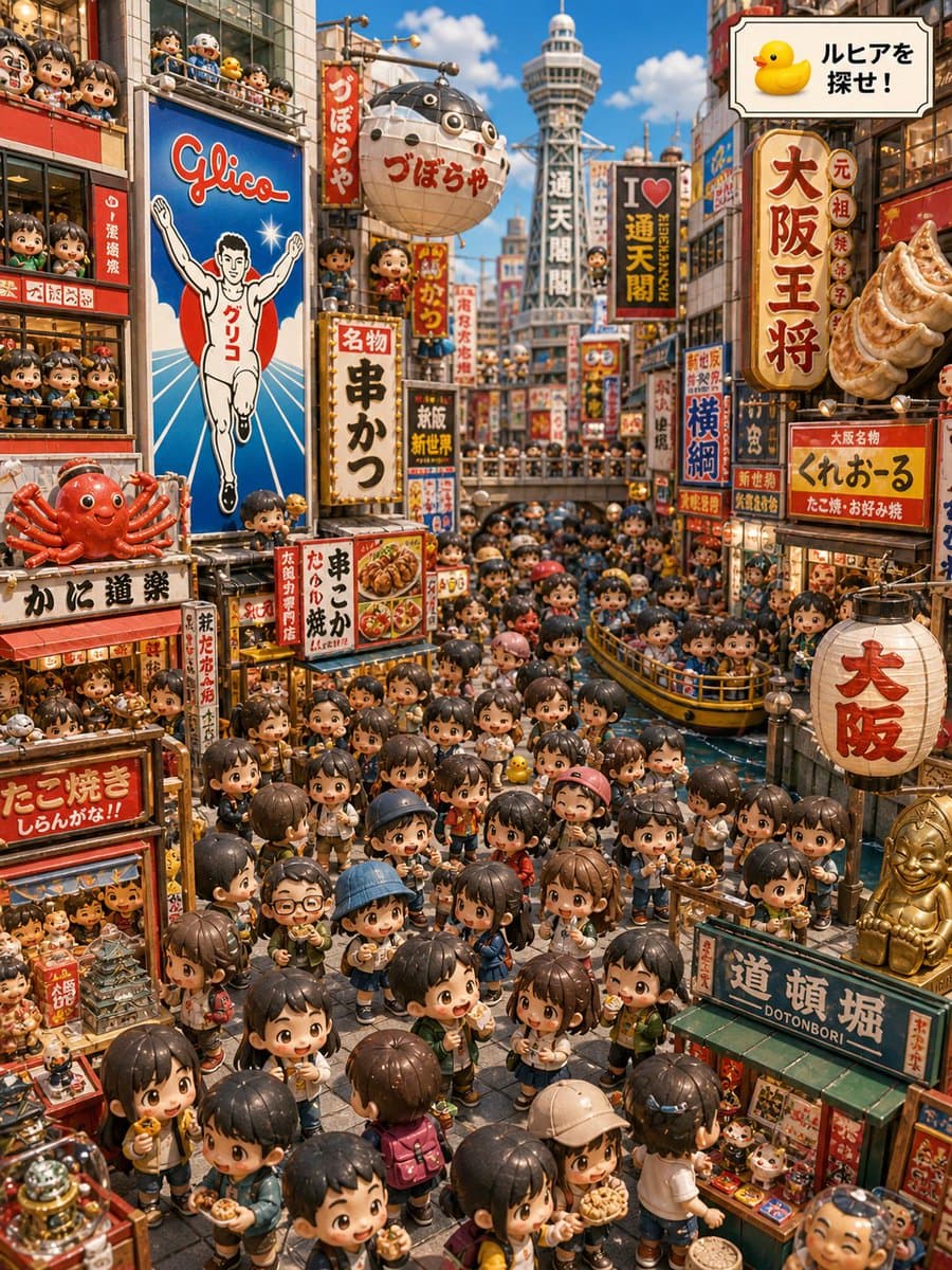 Osaka Chibi Find-the-Duck Diorama preview image 1