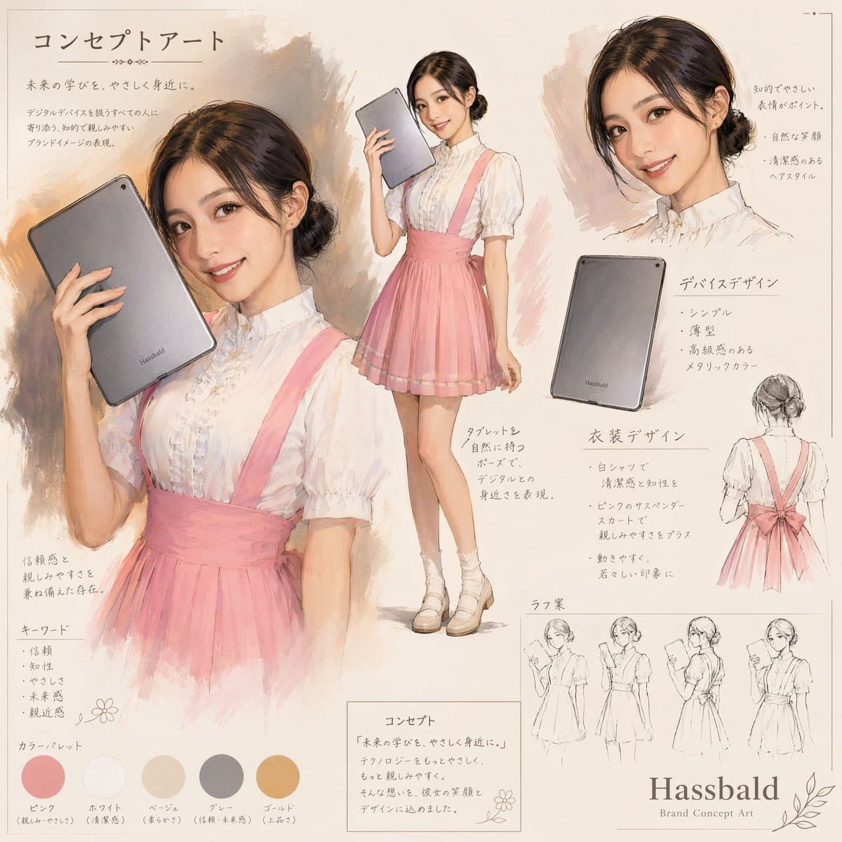 Japanese Tablet Brand Concept Sheet preview image 1