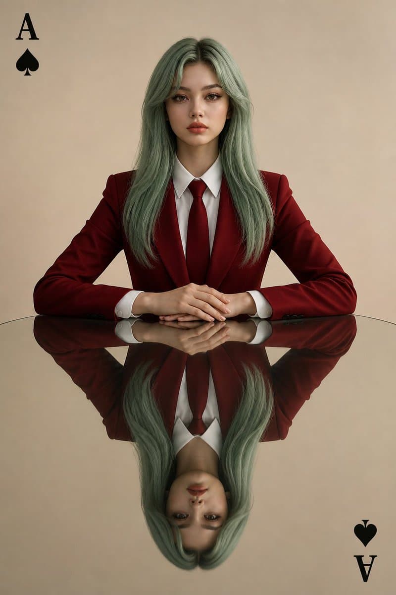 Symmetrical Playing Card Mirror Portrait preview image 1