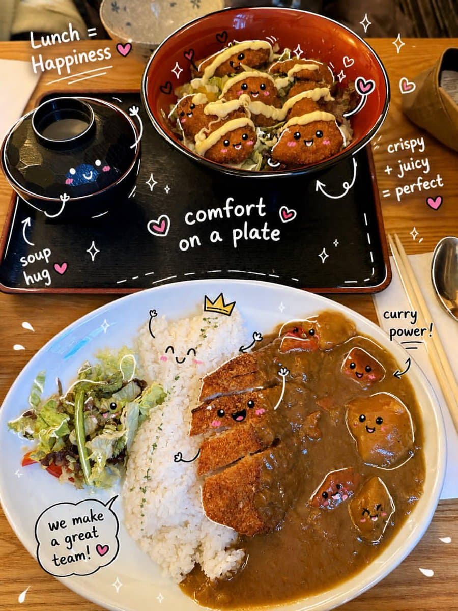 Kawaii Doodle Food Photography preview image 4