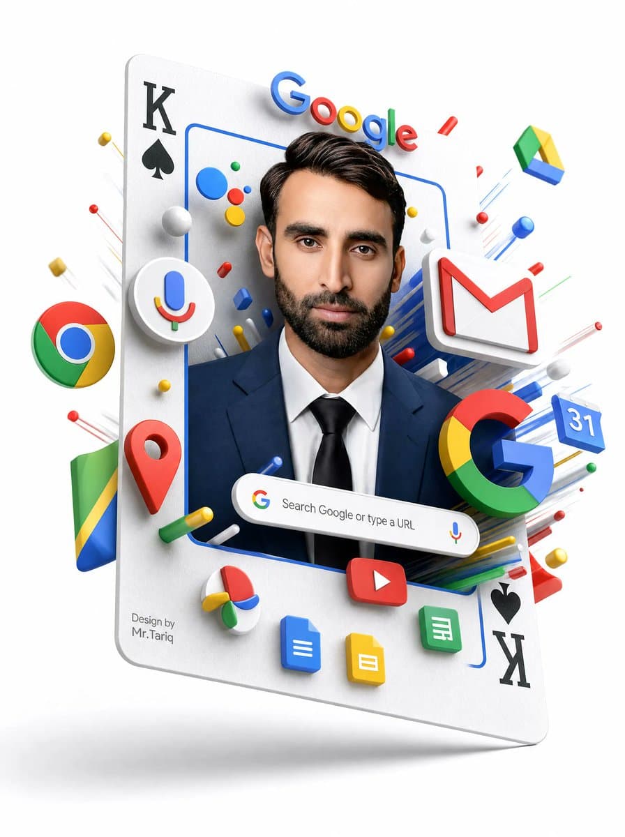 Floating Google Services Portrait Poster preview image 1
