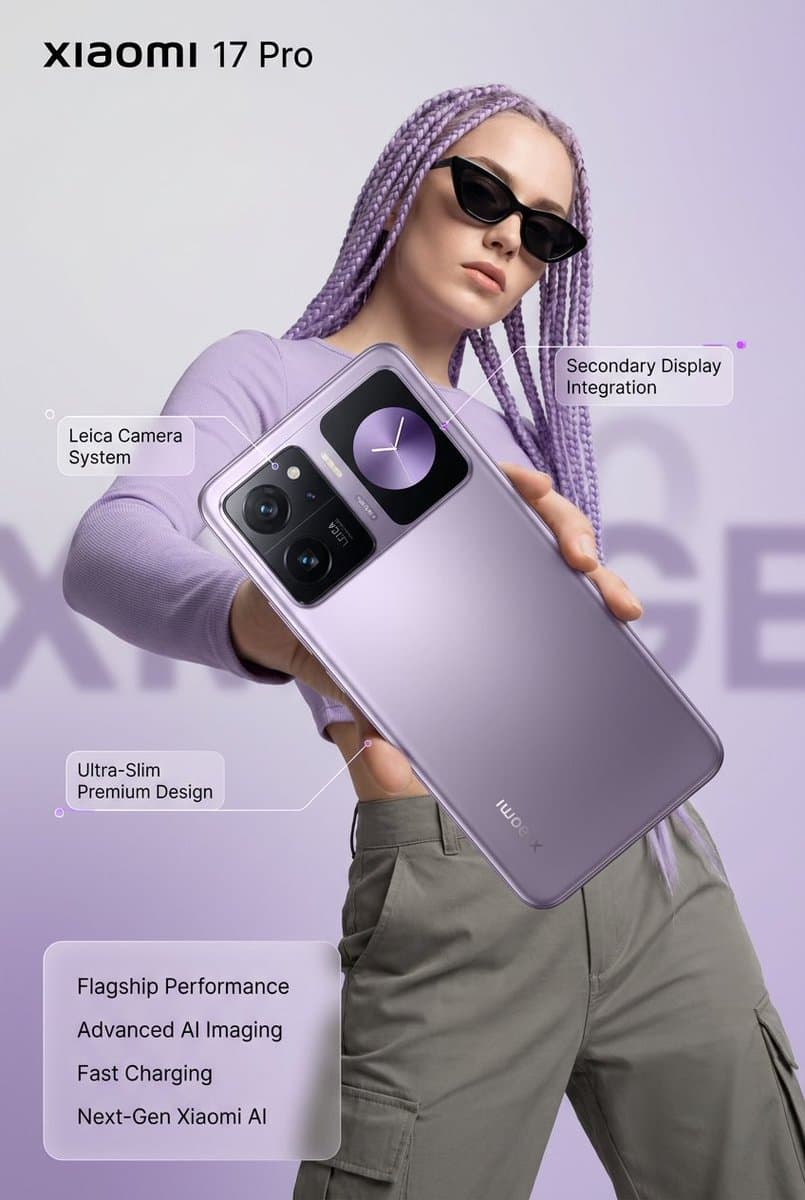 Xiaomi 17 Pro Lavender Ad preview image 1