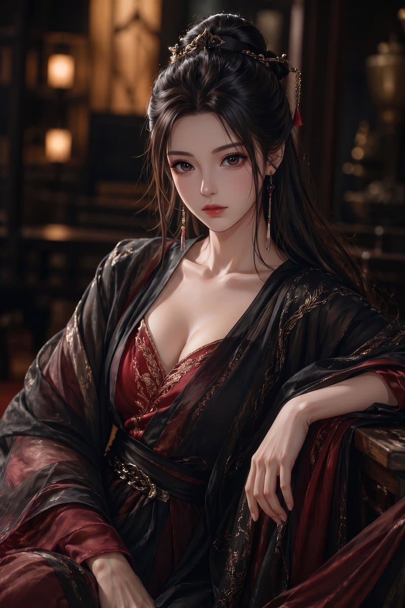 Elegant Wuxia Noblewoman Portrait preview image 1