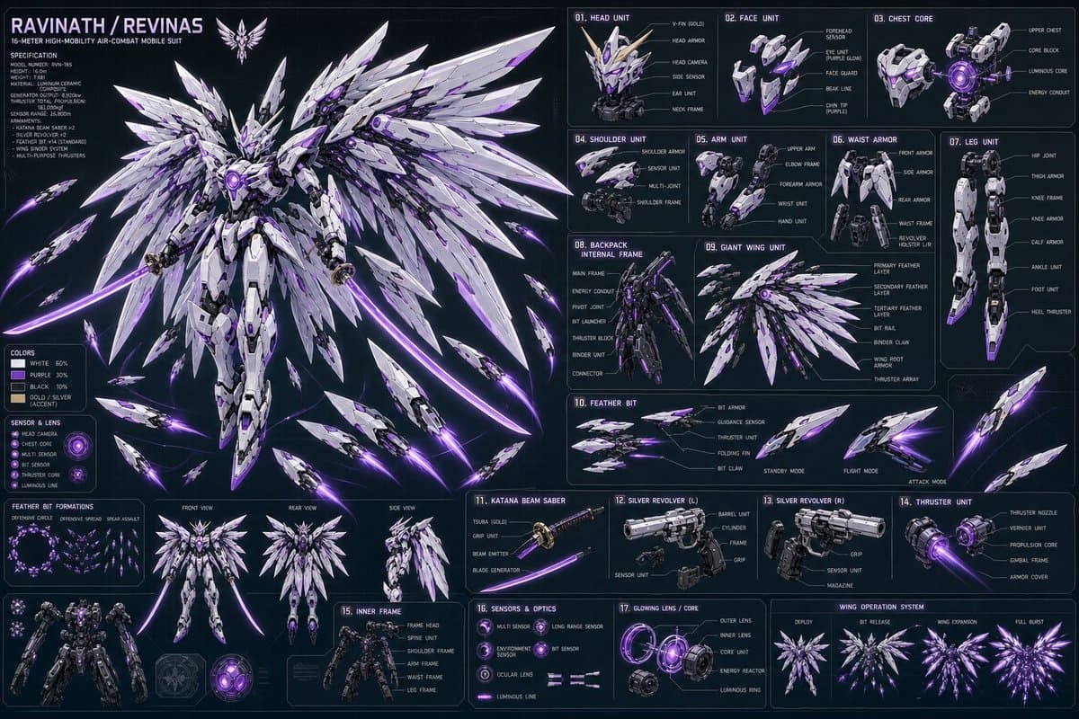 Ravinath Revinas Mecha Spec Sheet preview image 1