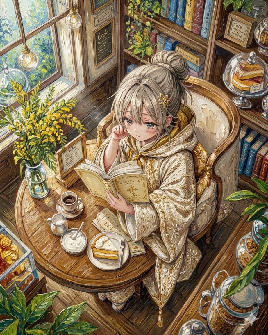 Watercolor Anime Café Colorization preview image 1