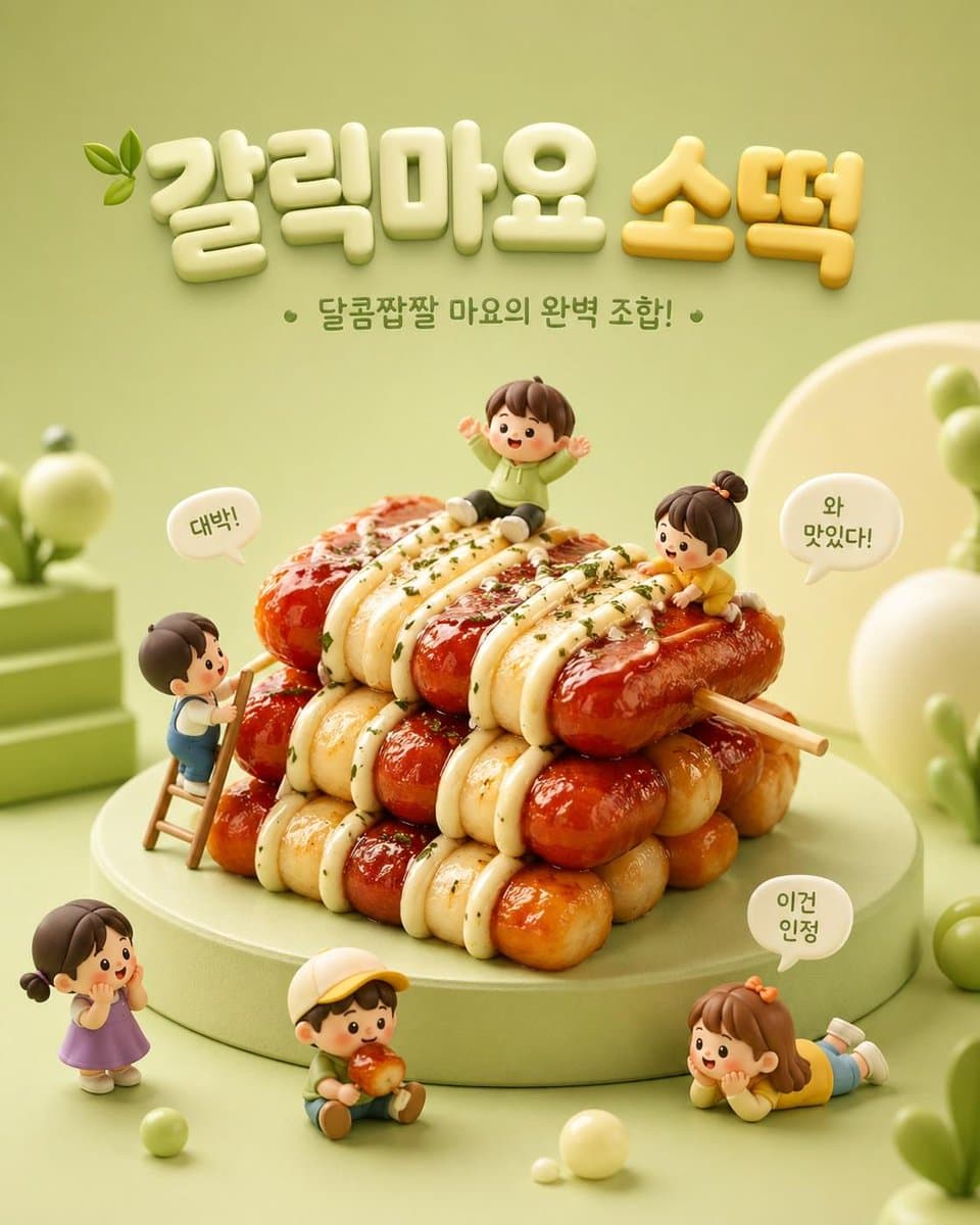 3D Chibi Food Advertisement Scene preview image 2