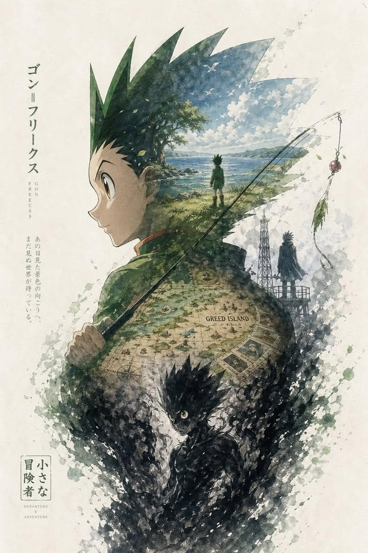 Anime Silhouette Narrative Poster preview image 1
