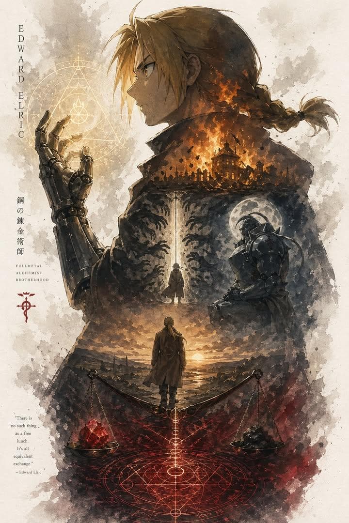 Anime Silhouette Narrative Poster preview image 2