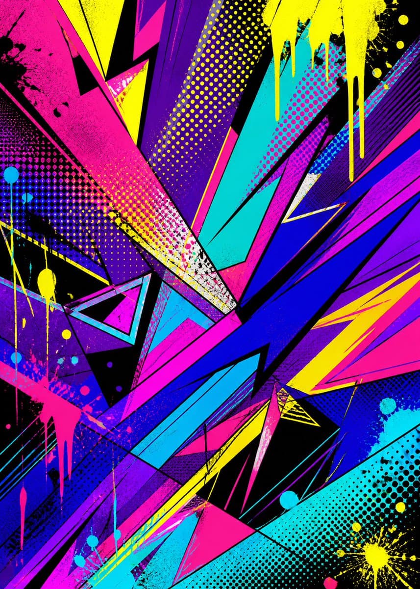 Pop Art Street Abstract Background preview image 1