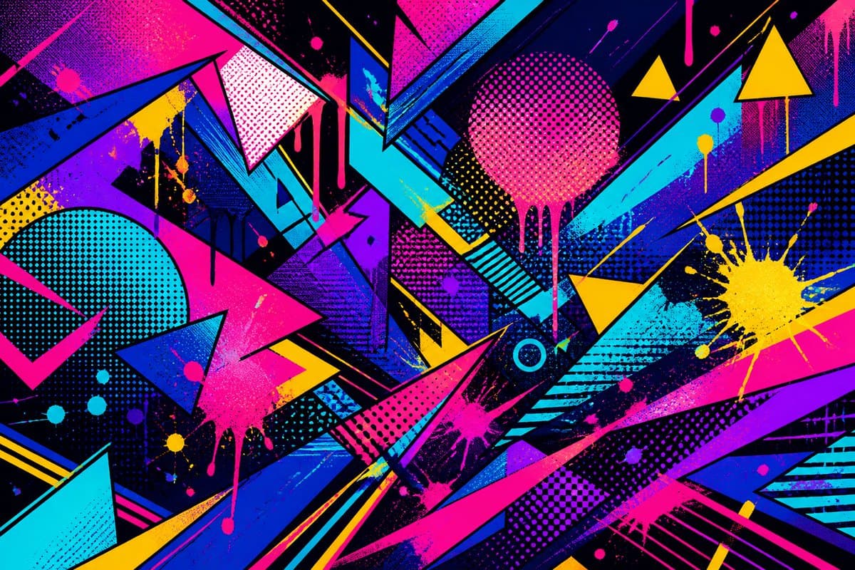 Pop Art Street Abstract Background preview image 2