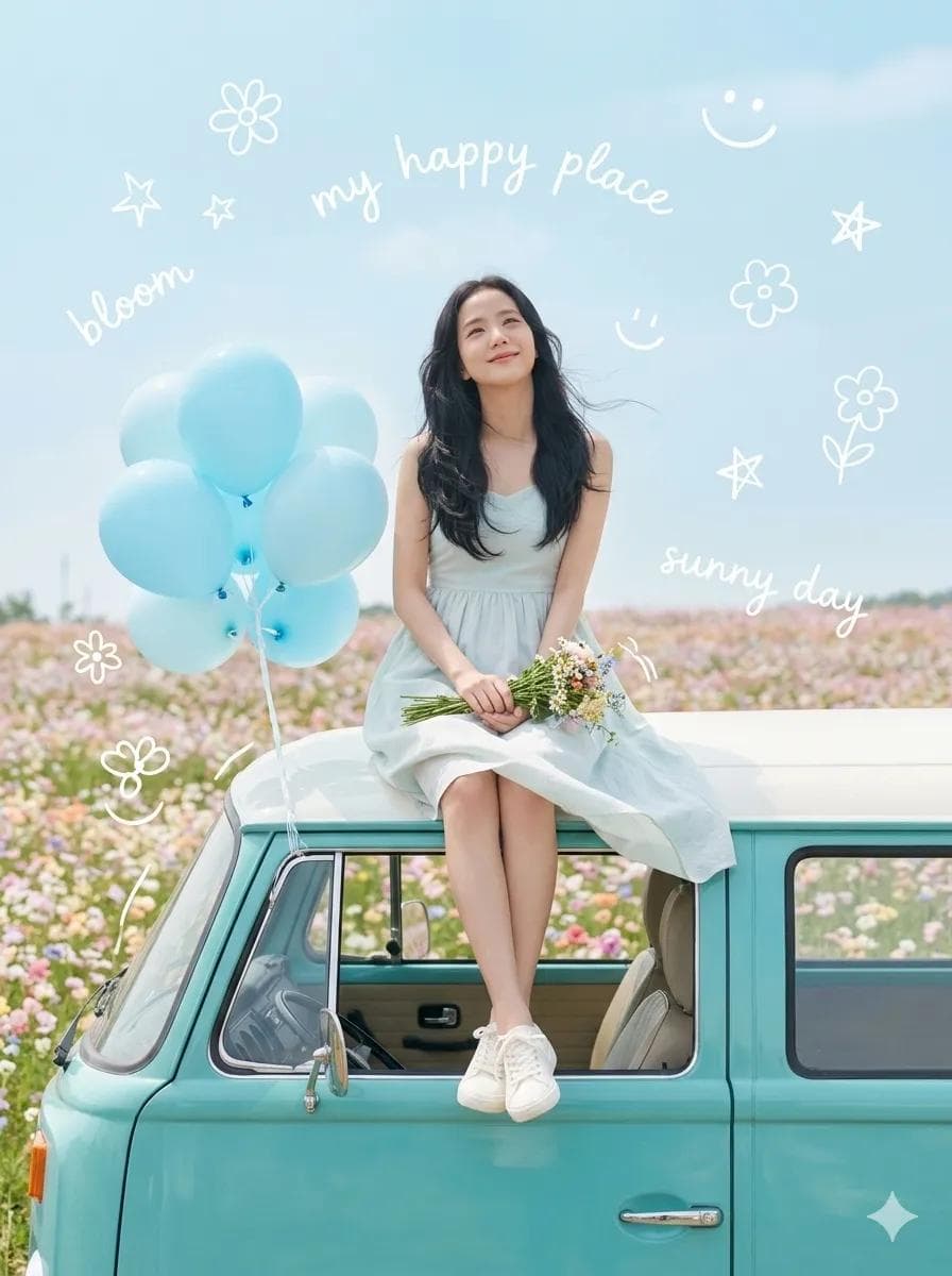 Dreamy Van Rooftop Flower Field preview image 1