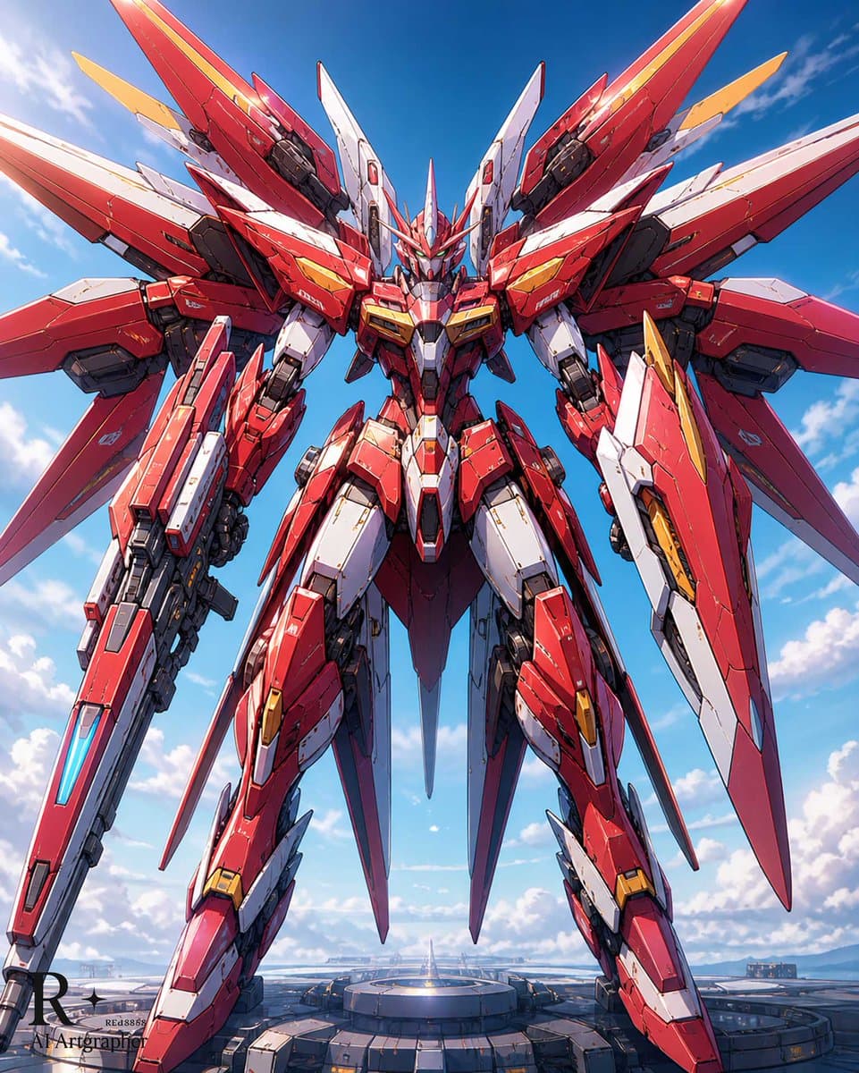 Crimson Winged Giant Mecha preview image 1