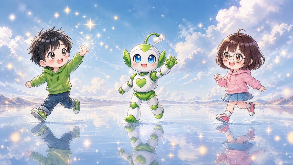 Chibi Friends on Sparkling Water preview image 1