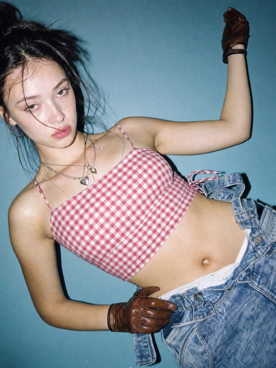 Y2K Flash Fashion Portrait preview image 2