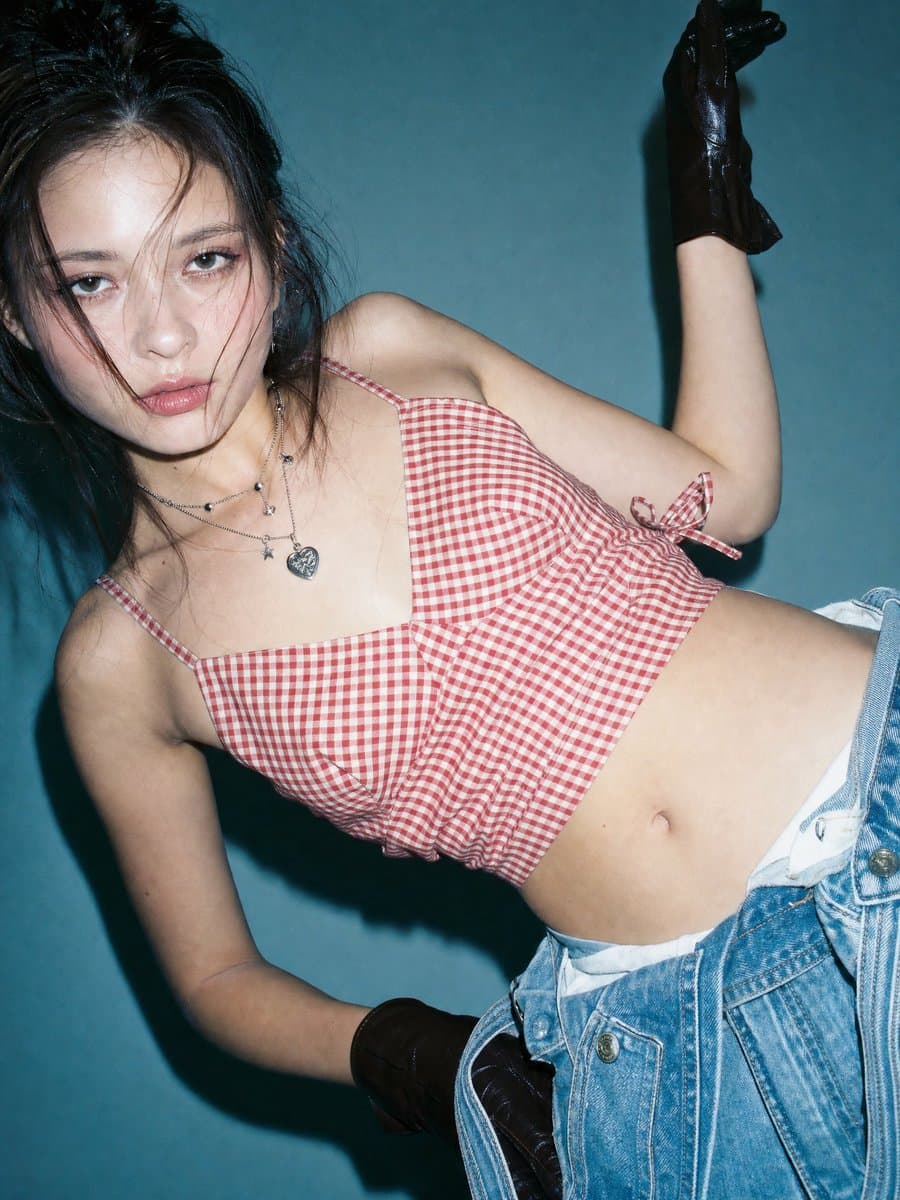 Y2K Flash Fashion Portrait preview image 3