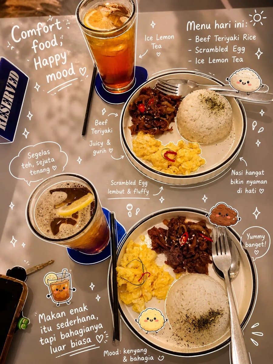 Aesthetic Food Photography with Doodles preview image 1
