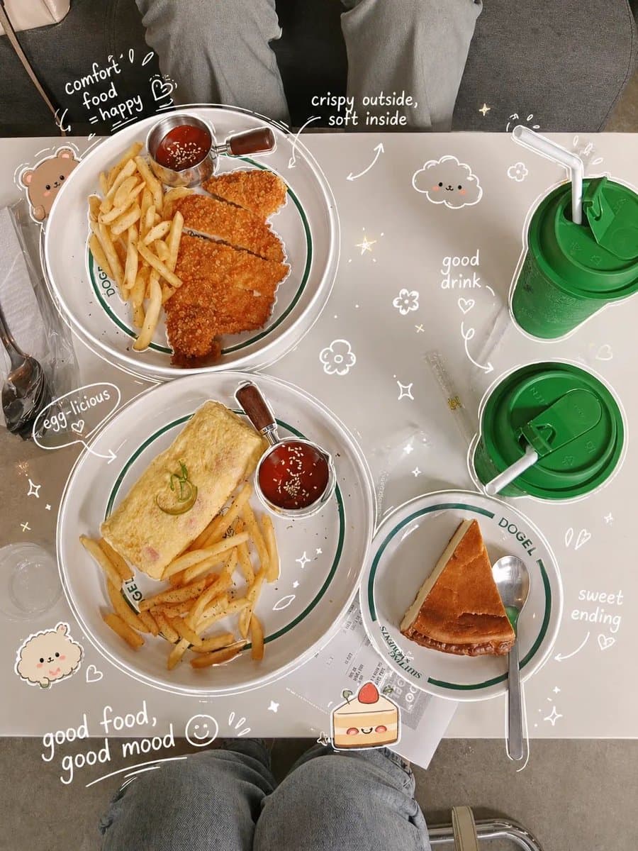 Aesthetic Food Photography with Doodles preview image 2