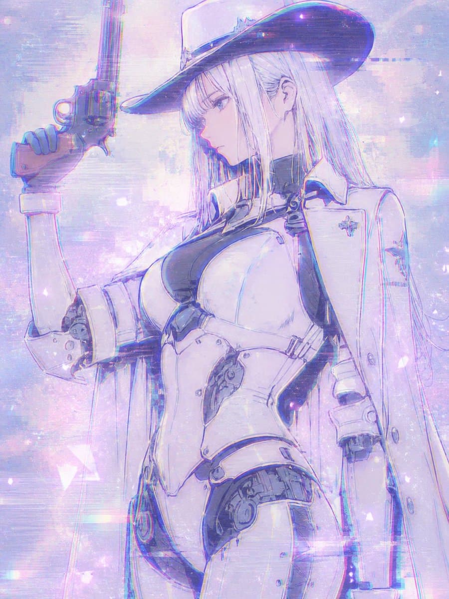Ethereal Glitch Art Illustration preview image 4