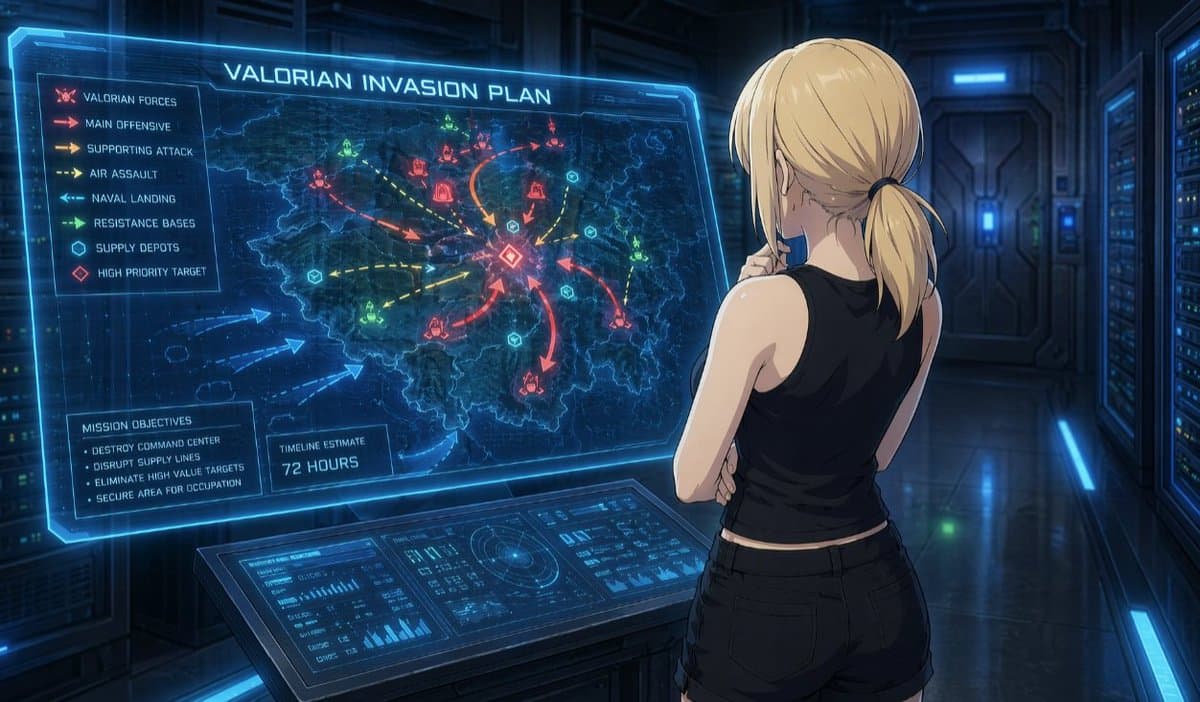 Anime Sci-Fi Invasion Strategy Room preview image 1