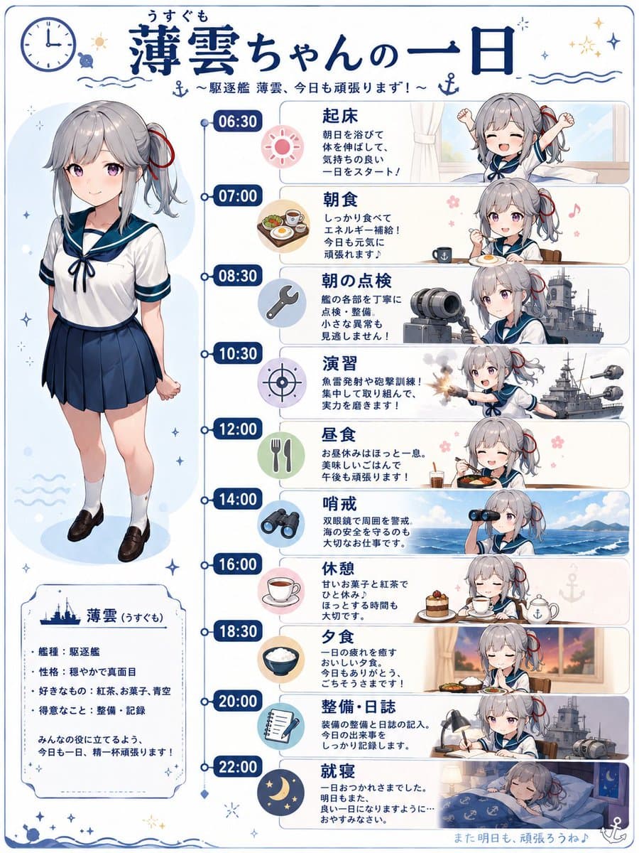 Ship Girl Daily Schedule Poster preview image 1