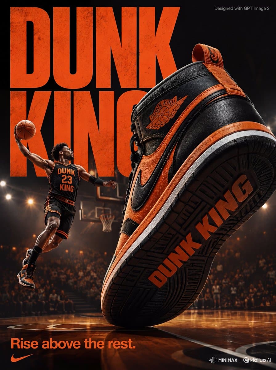 High-Energy Sneaker Ad Poster preview image 1