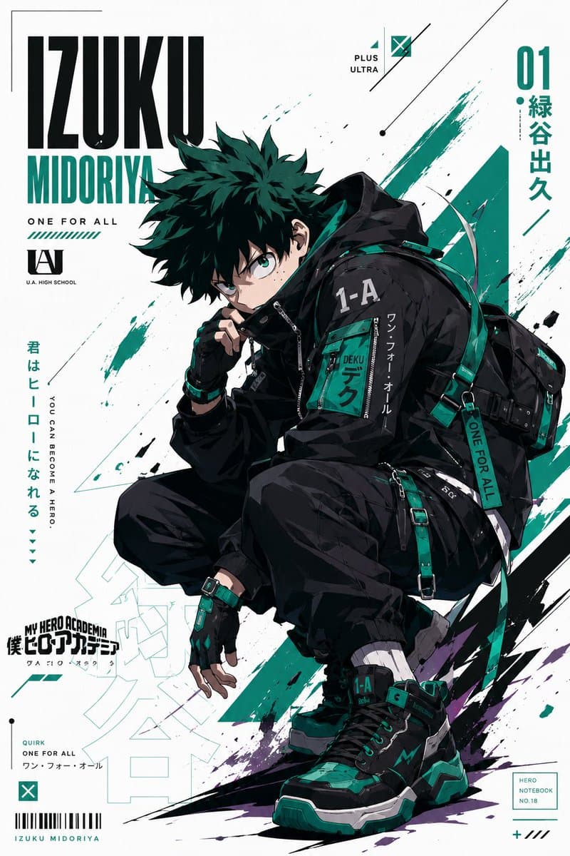 Anime Techwear Character Poster preview image 2