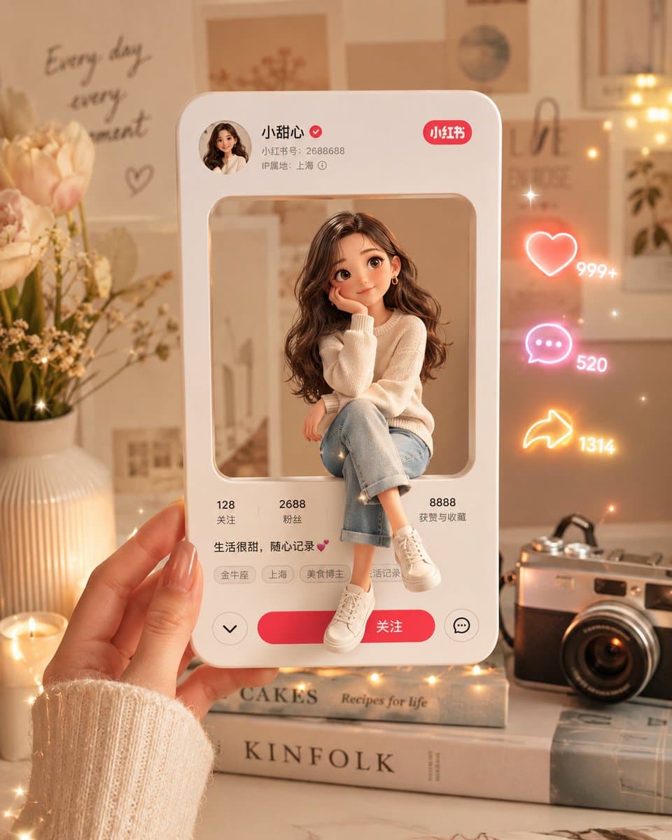 3D Social Media Profile Card preview image 2