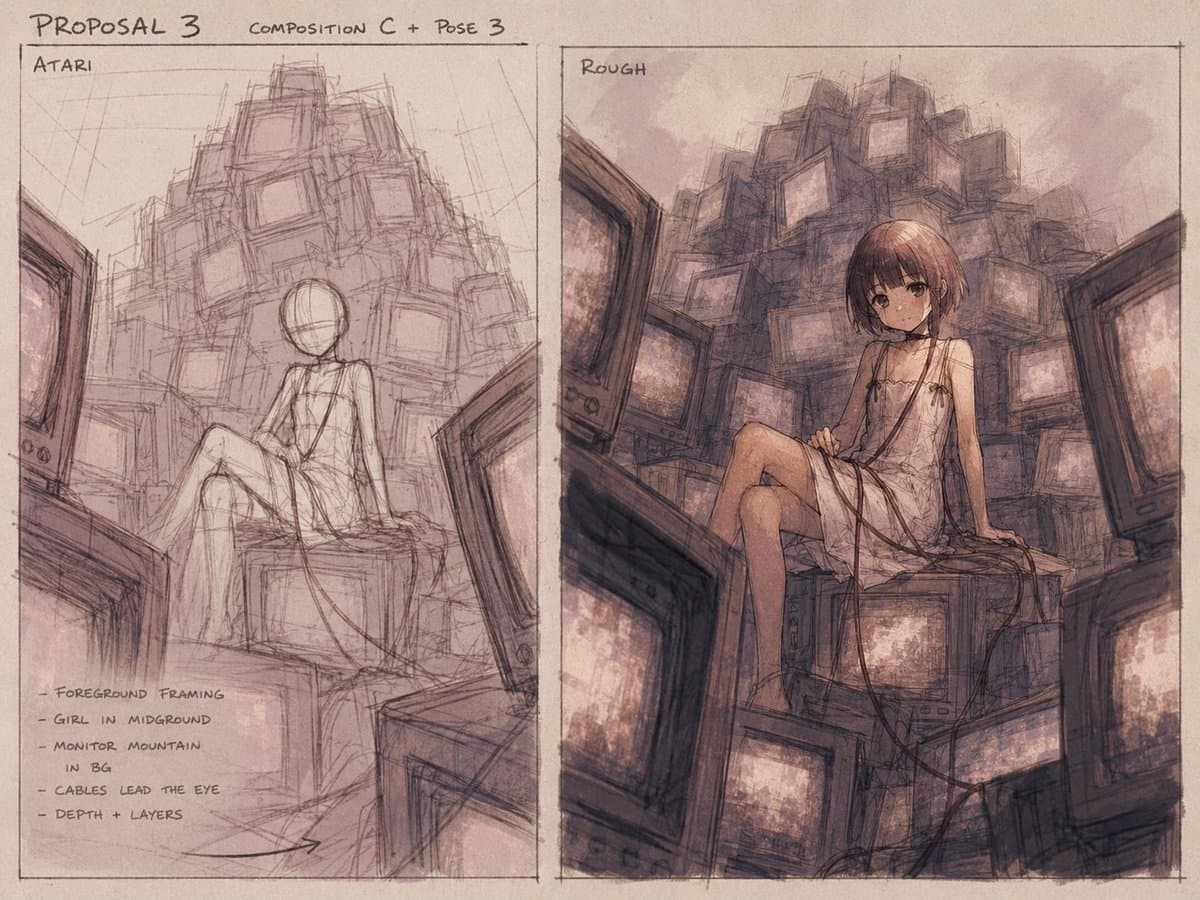 Three-Level Illustration Retake Comparison preview image 2