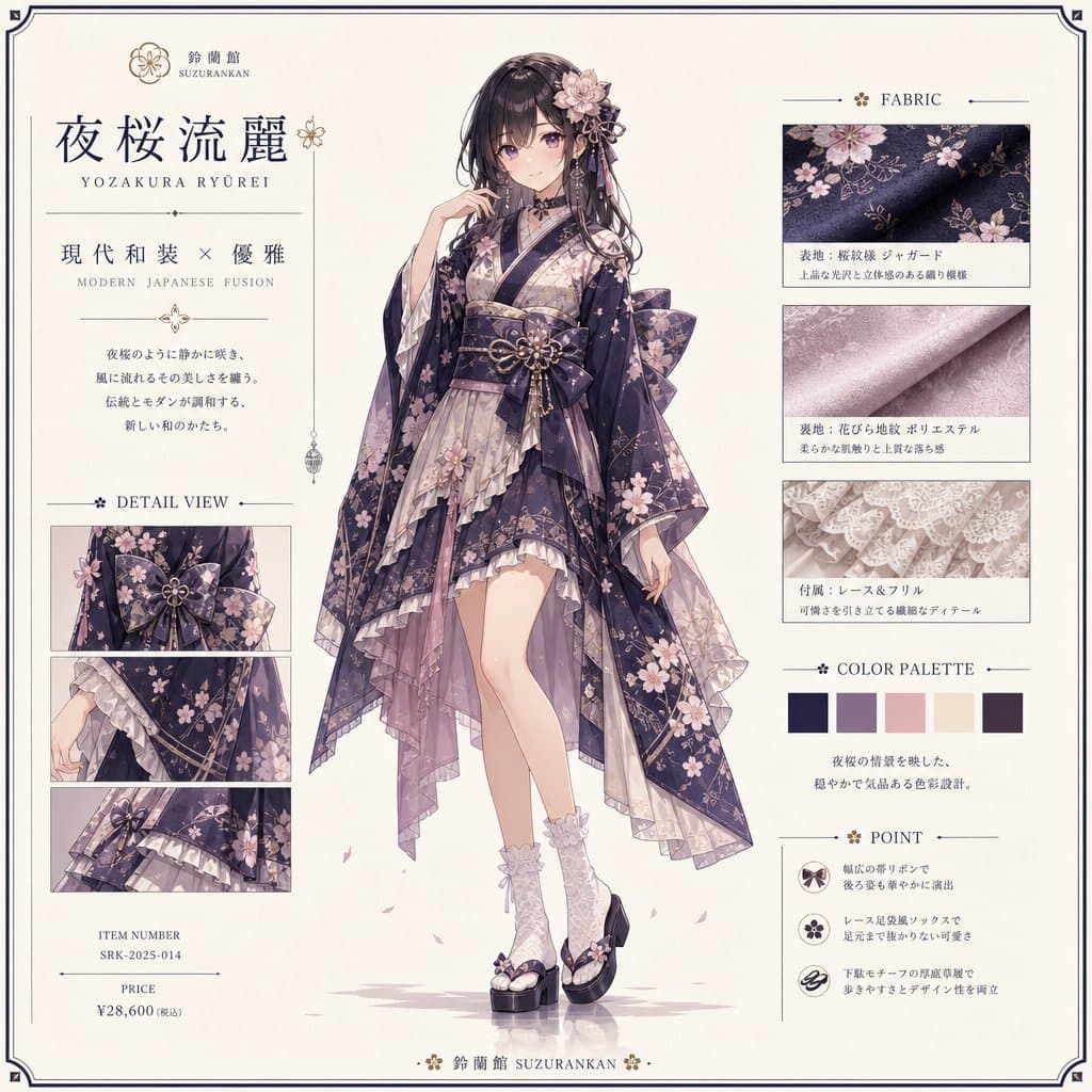 Yozakura Modern Kimono Catalog preview image 1