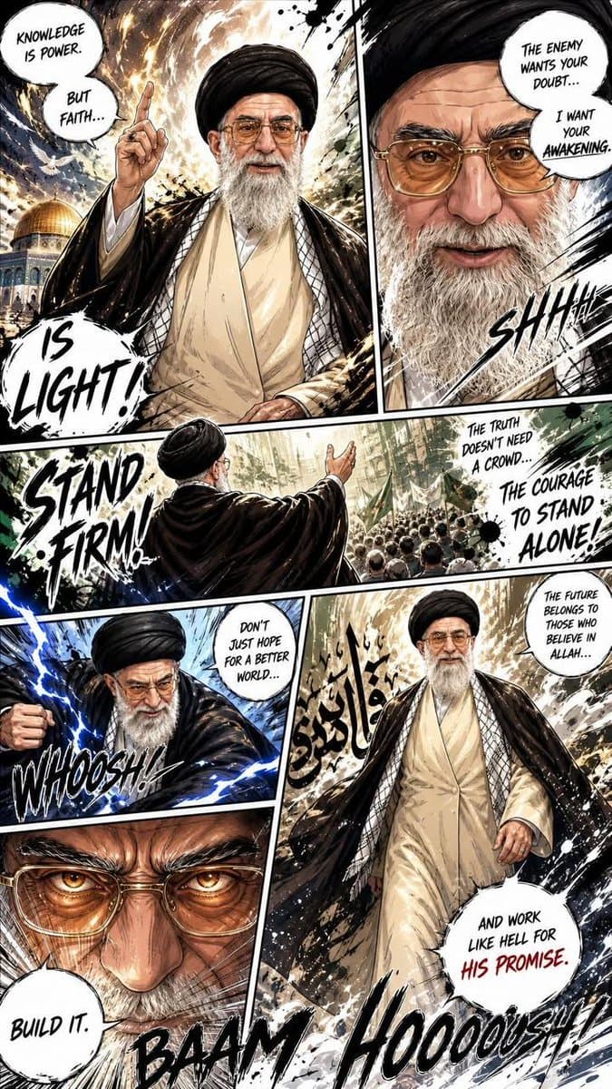 Dynamic Manga Page Illustration preview image 2