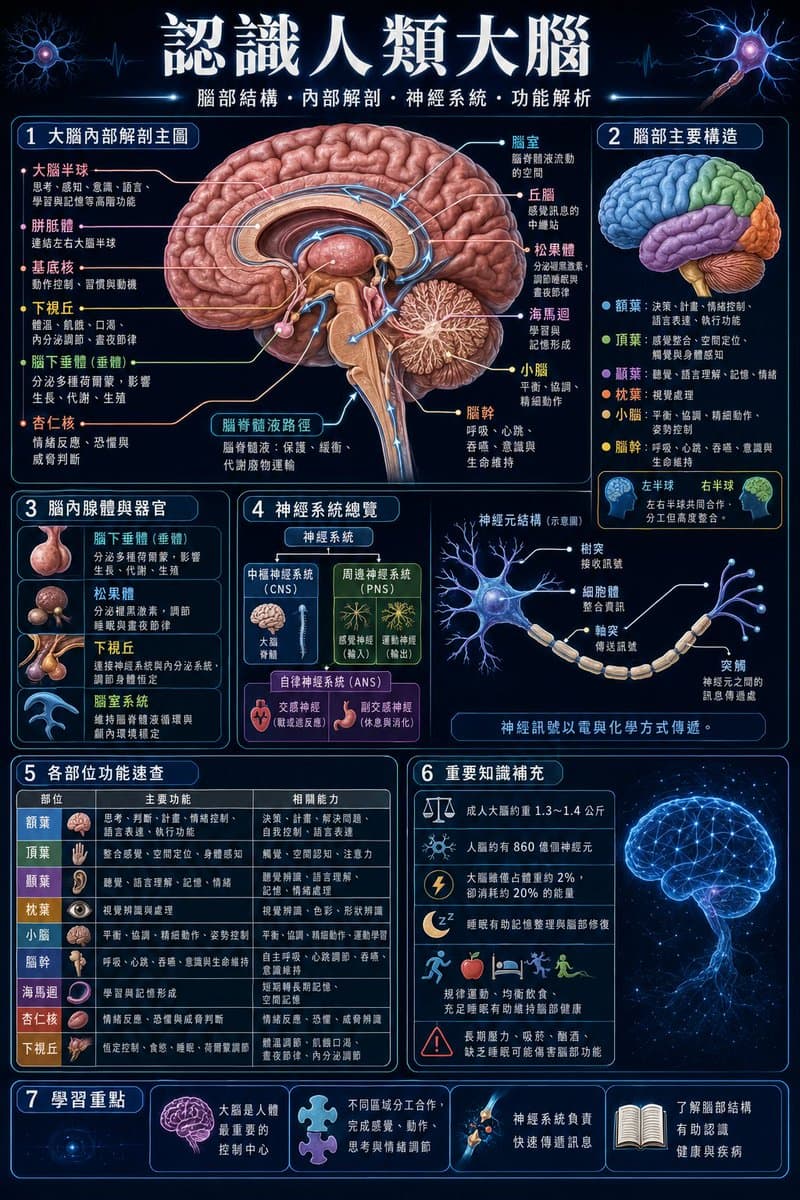 Traditional Chinese Human Brain Infographic preview image 1
