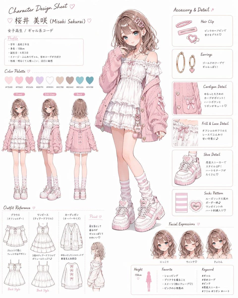 Pastel Street Lolita Reference Sheet preview image 2