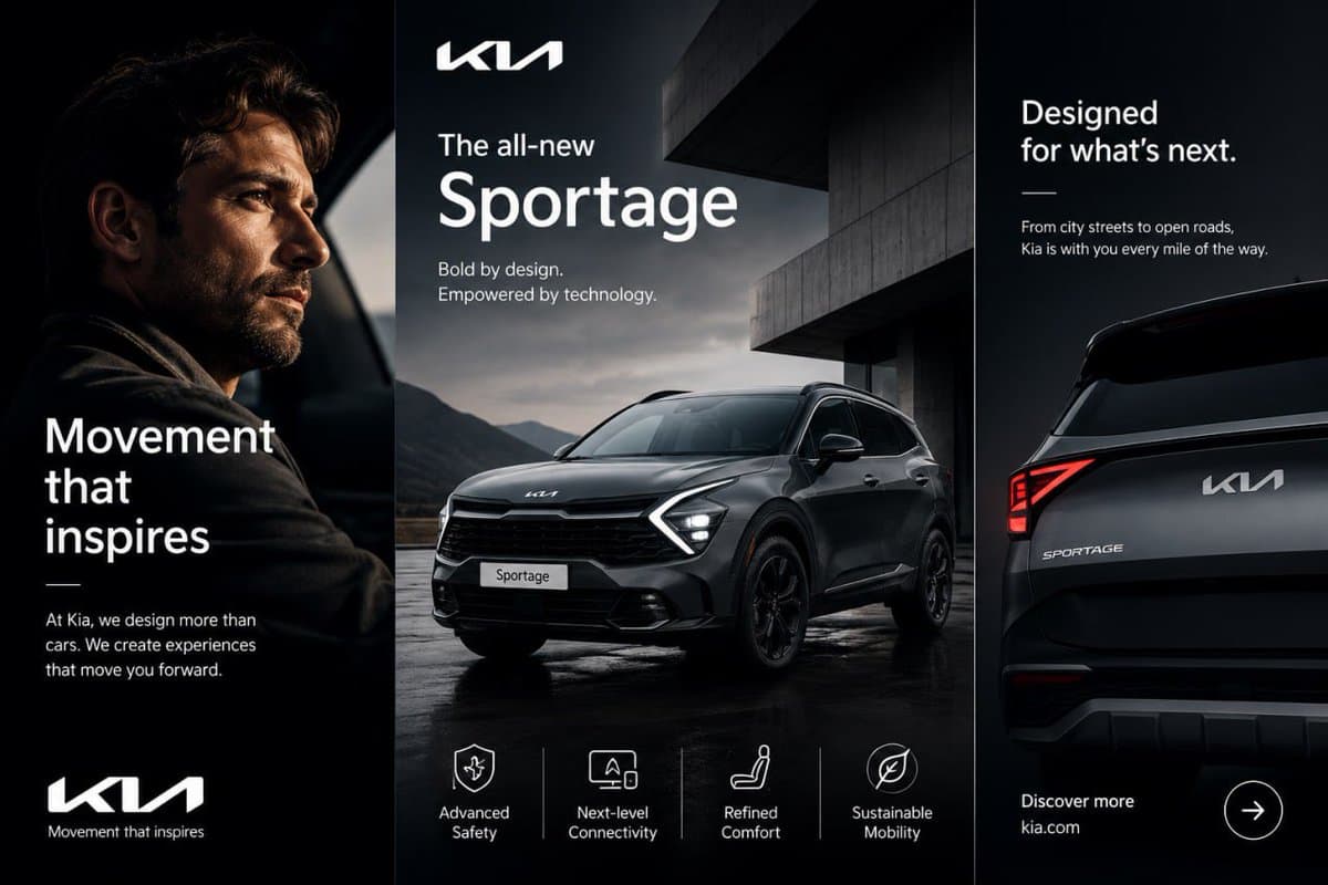 Kia Sportage Triptych Ad preview image 1