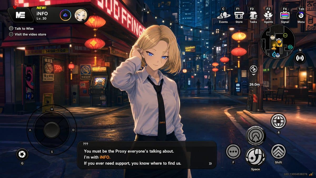 Cyberpunk Gacha Game Dialogue Screenshot preview image 1