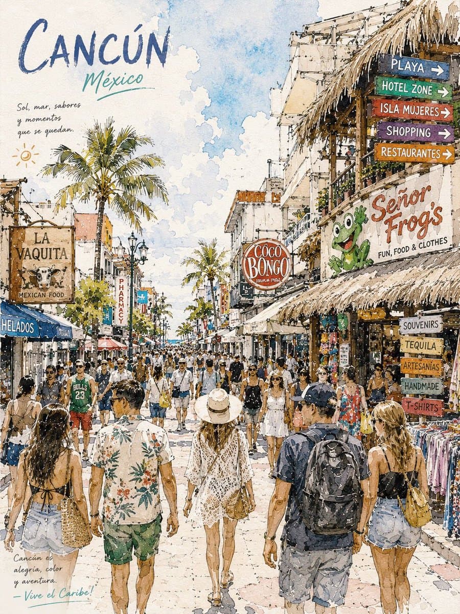 Watercolor Travel Poster preview image 1