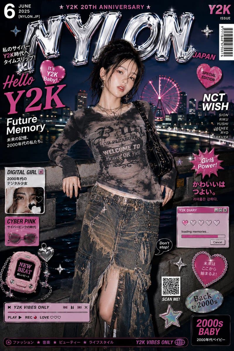 Cyberpunk Y2K Editorial Cover preview image 4