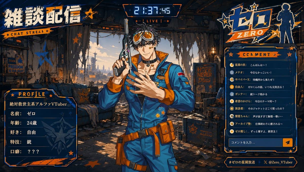 VTuber Streaming Overlay Layout preview image 3