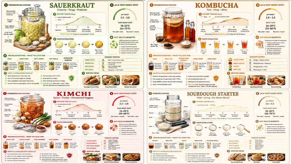 Fermentation Science Infographic Grid preview image 1