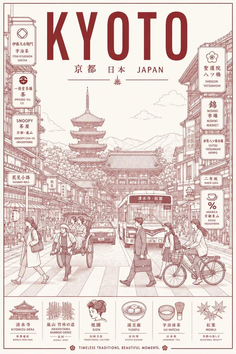 Minimalist Line Art Travel Poster preview image 1