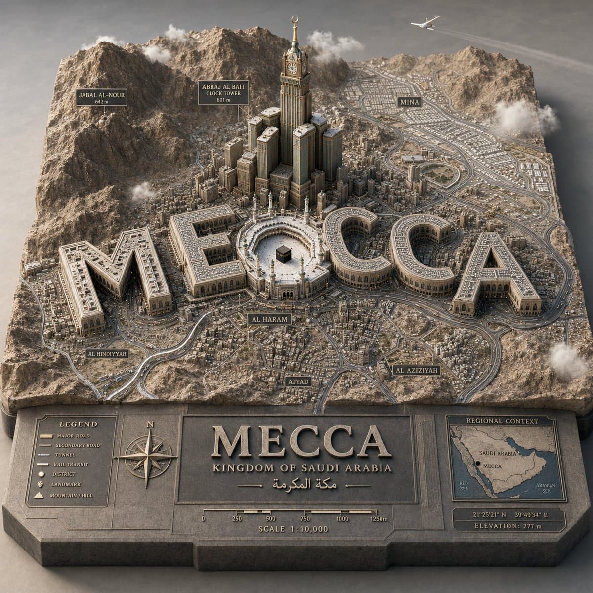 3D Cartographic City Diorama preview image 1