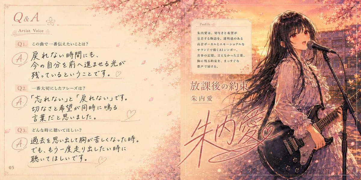 Anime Cherry Blossom Rock Album Cover preview image 4