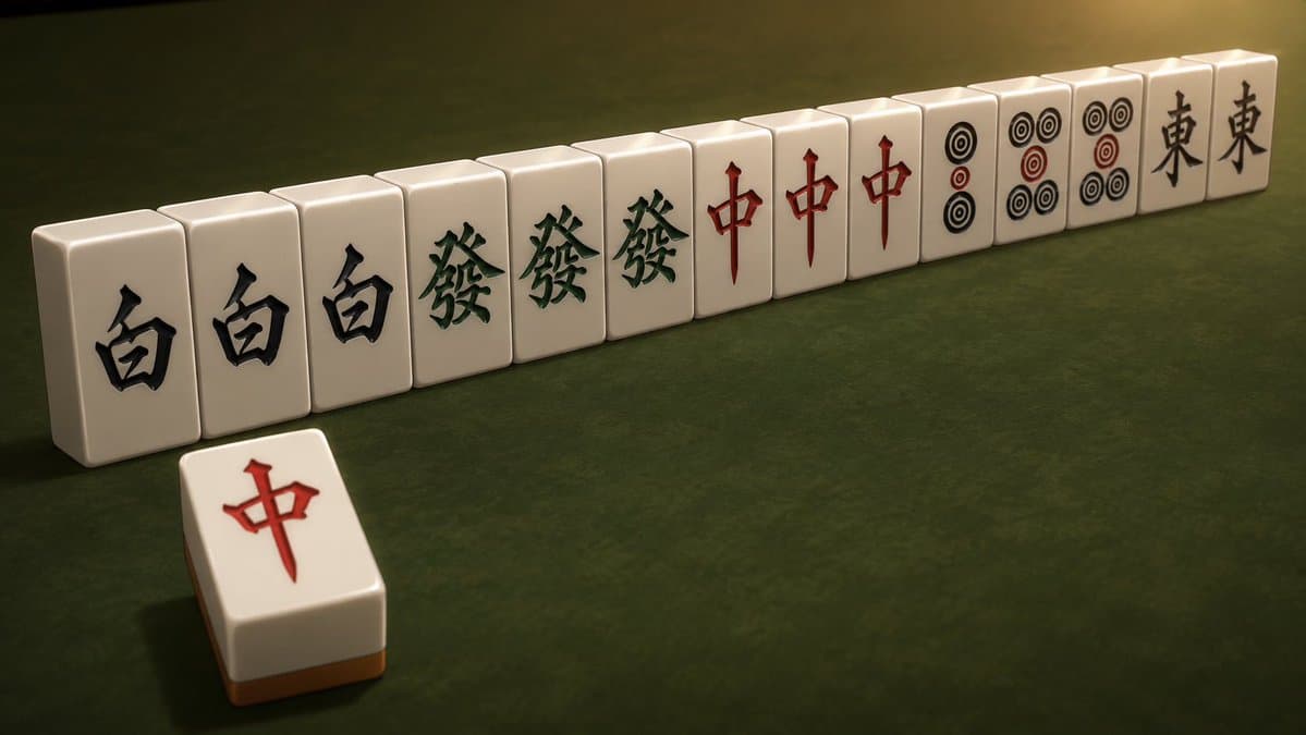 Cinematic Daisangen Mahjong Hand preview image 1