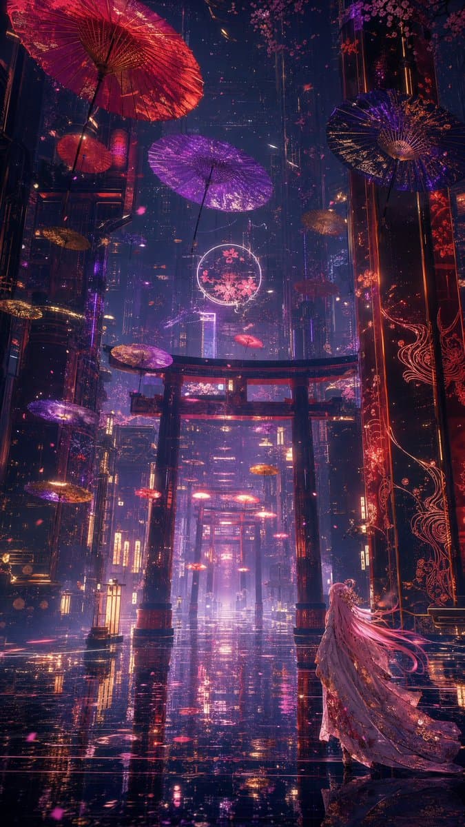 Neon Kyoto Rain Alley preview image 1